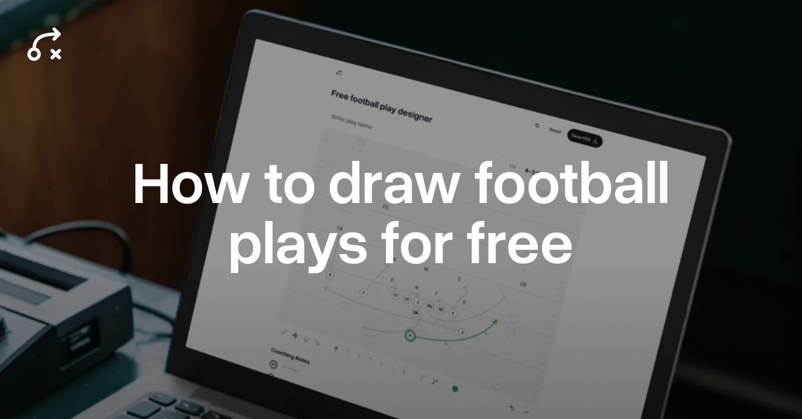 How to draw football plays for free